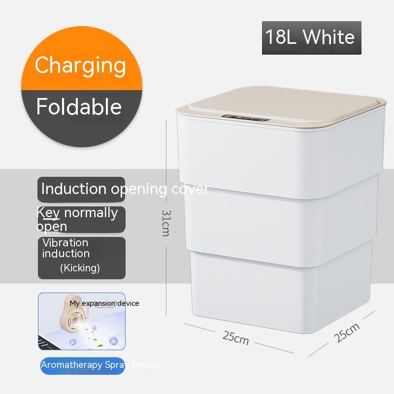 Automatic Smart Trash Can with Lid – Touchless Sensor Dustbin for Home, Kitchen & Car