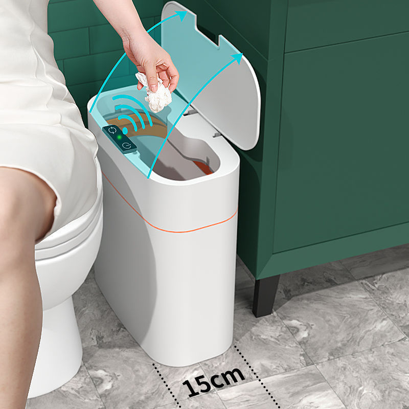 Automatic Smart Trash Can with Lid – Touchless Sensor Dustbin for Home, Kitchen & Car