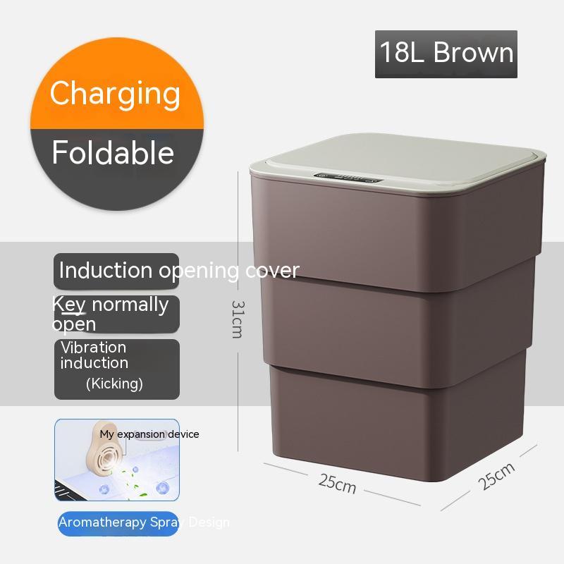 Automatic Smart Trash Can with Lid – Touchless Sensor Dustbin for Home, Kitchen & Car