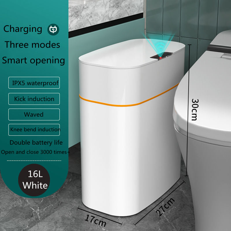 Automatic Smart Trash Can with Lid – Touchless Sensor Dustbin for Home, Kitchen & Car