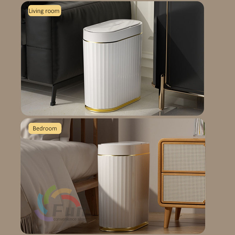 Automatic Smart Trash Can with Lid – Touchless Sensor Dustbin for Home, Kitchen & Car