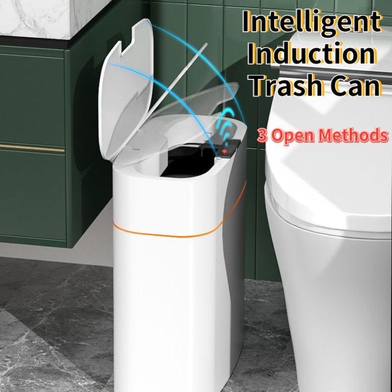 Automatic Smart Trash Can with Lid – Touchless Sensor Dustbin for Home, Kitchen & Car