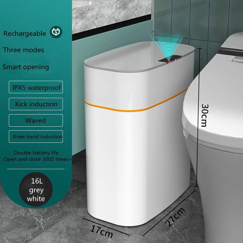 Automatic Smart Trash Can with Lid – Touchless Sensor Dustbin for Home, Kitchen & Car