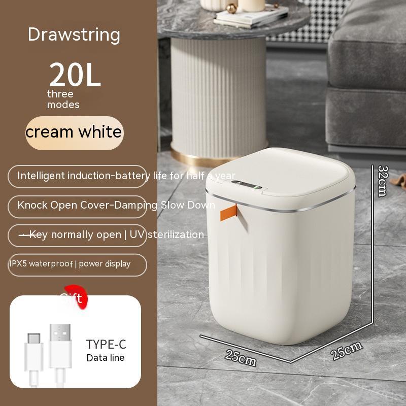 Automatic Smart Trash Can with Lid – Touchless Sensor Dustbin for Home, Kitchen & Car