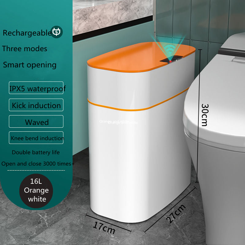 Automatic Smart Trash Can with Lid – Touchless Sensor Dustbin for Home, Kitchen & Car