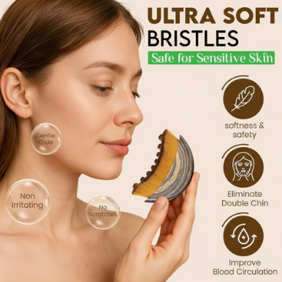 Lymphatic Contour Face Brush – Reduce Puffiness, Sculpt Jawline & Boost Circulation