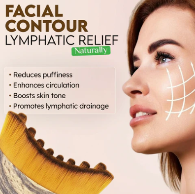 Lymphatic Contour Face Brush – Reduce Puffiness, Sculpt Jawline & Boost Circulation